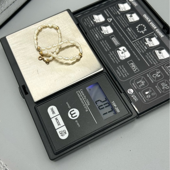 Freshwater Pearl Bracelet Dainty Minimalist 14K Marked Lobster Clasp - Picture 6 of 9